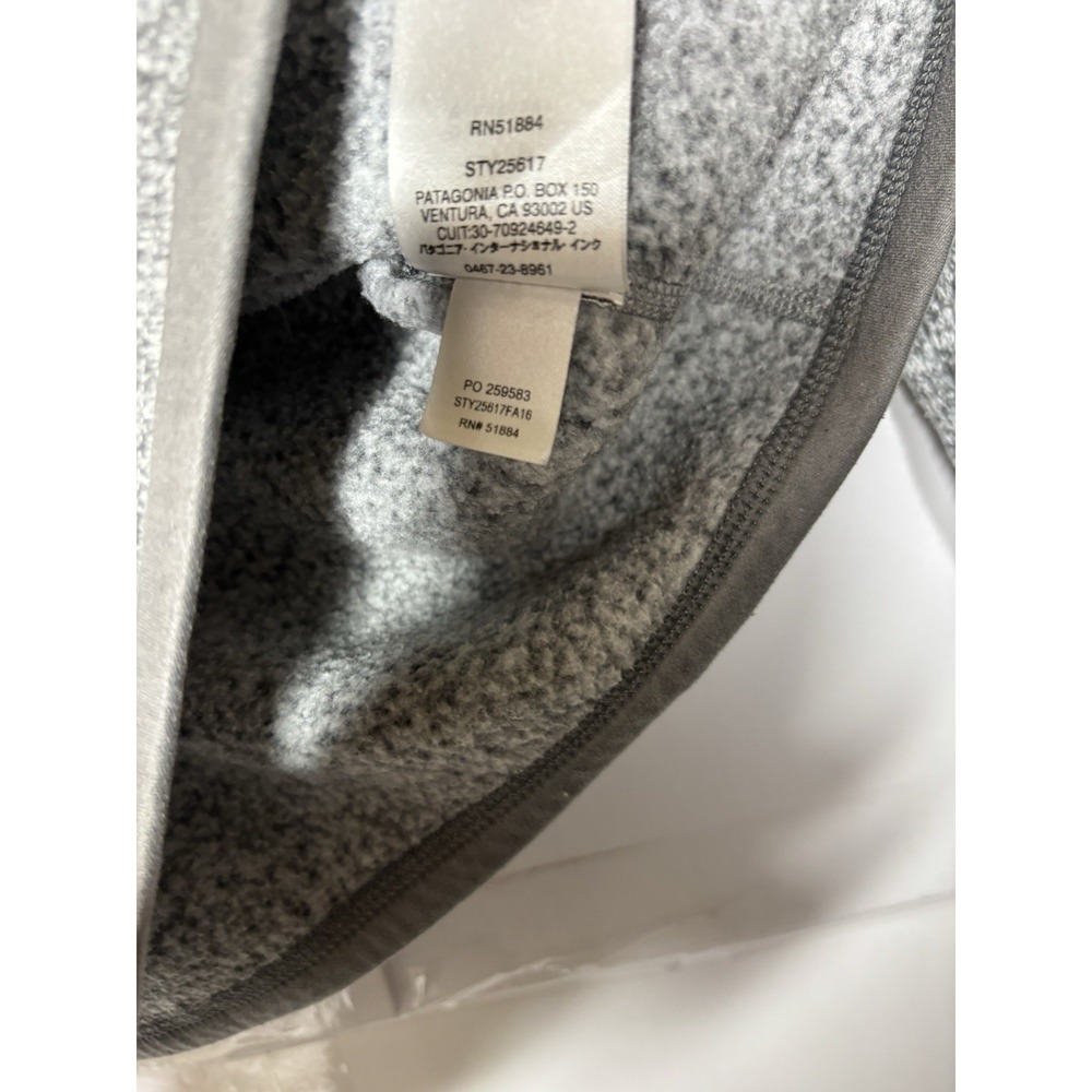 Patagonia Women's Medium ‎ 1/4 Zip Fleece Jacket Gray Sorority Embroidered K/D - Picture 5 of 11